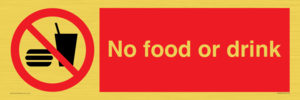 No food or drink